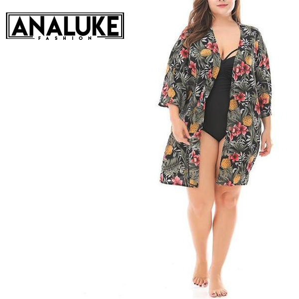 Big Size Sexy Elegant Floral Cardigan