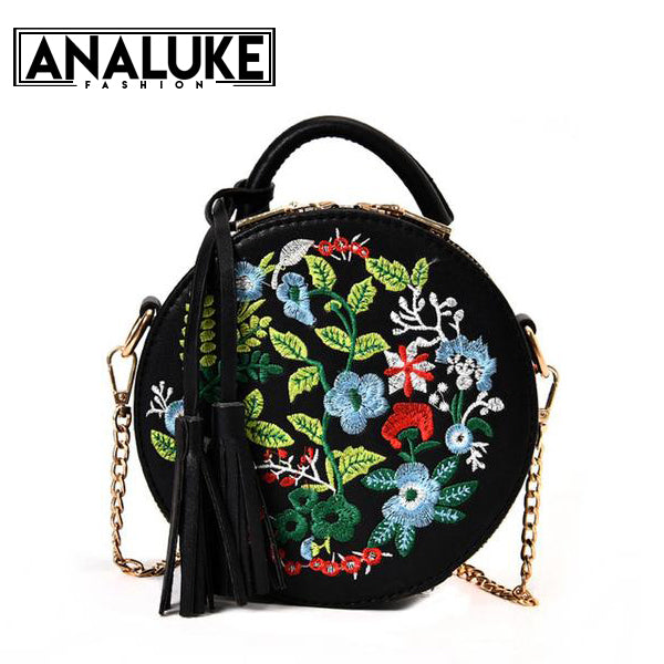 Crossbody Flower Leather Tote Bag