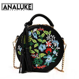 Crossbody Flower Leather Tote Bag