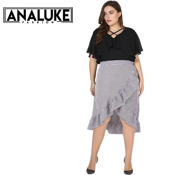 Plus Size High Waist Skirt