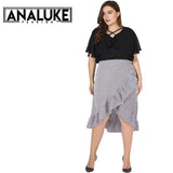 Plus Size High Waist Skirt