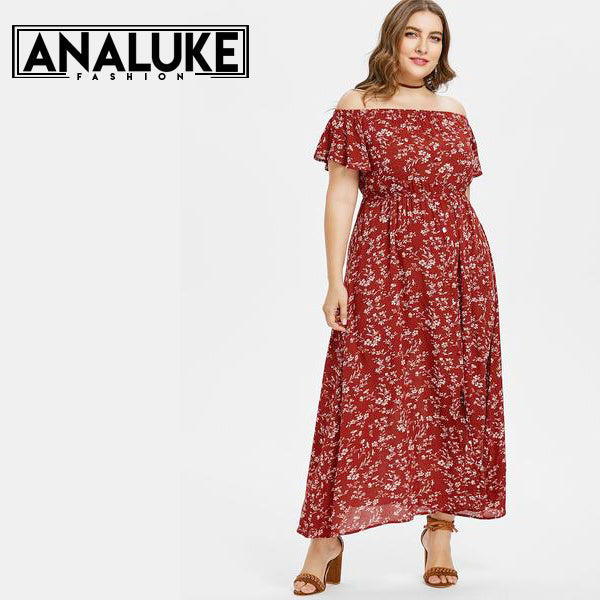Plus Size Boho Style Long Dress