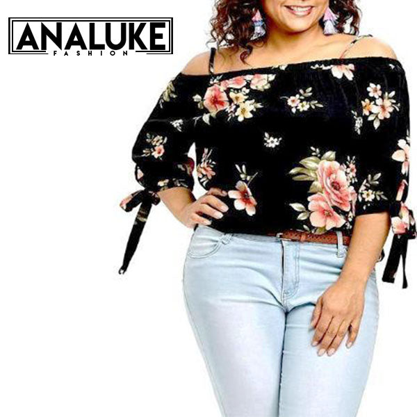 Plus Size Floral Printed Blouse