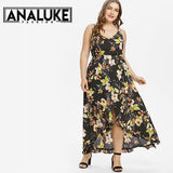 Sleeveless A-Line Tulip Hem Boho Dress