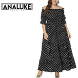 Plus Size Polka dots Dress