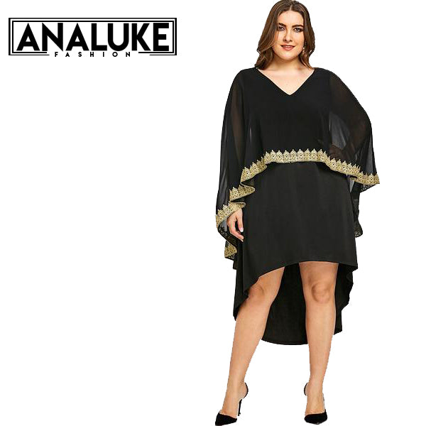 Black Long Sleeve Chiffon Party Dress