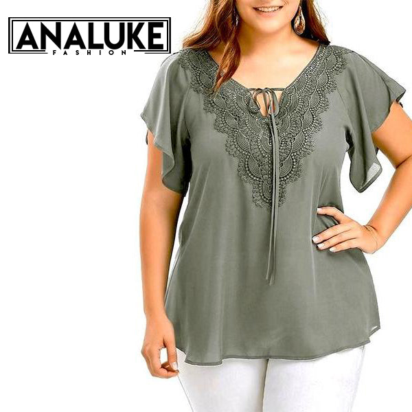 Plus Size Grey Blouse