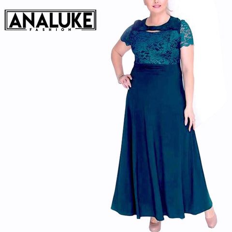 Plus Size Elegant Vintage  Maxi Dress