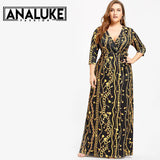 Plus Size Dress Women Boho Maxi Dress