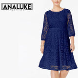 Big Size Lace Vintage Dress