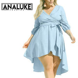 Plus Size Blue Elegant Dress