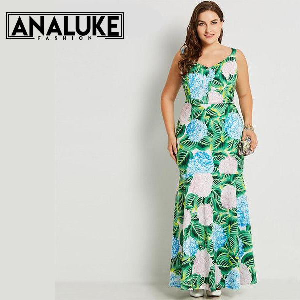 Green Mermaid Floral Patchwork Dress