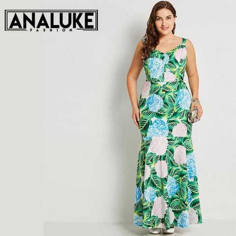 Green Mermaid Floral Patchwork Dress