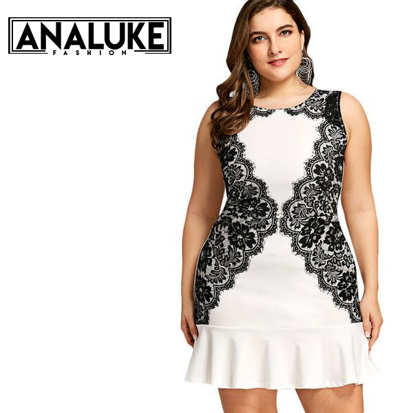 Plus Size Lace Mermaid Dress