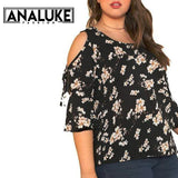 Black Floral Fashionable Blouse