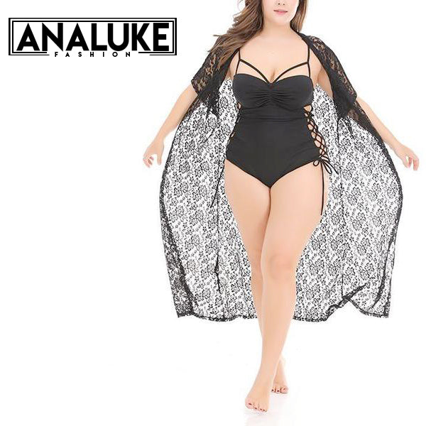 Plus Size Black Sexy Mesh Skirt