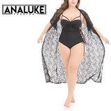 Plus Size Black Sexy Mesh Skirt