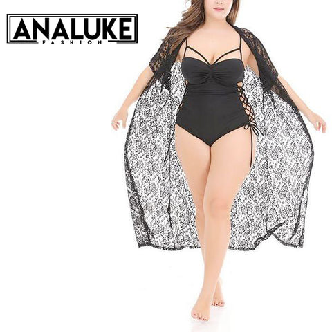 Plus Size Black Sexy Mesh Skirt