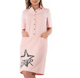 Plus Size Stars Printed Office Dress