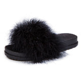 Sweet Thick Feather Slippers