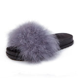 Sweet Thick Feather Slippers