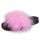 Sweet Thick Feather Slippers