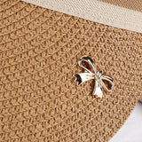 Wide Brim Straw Visor Beach Cap