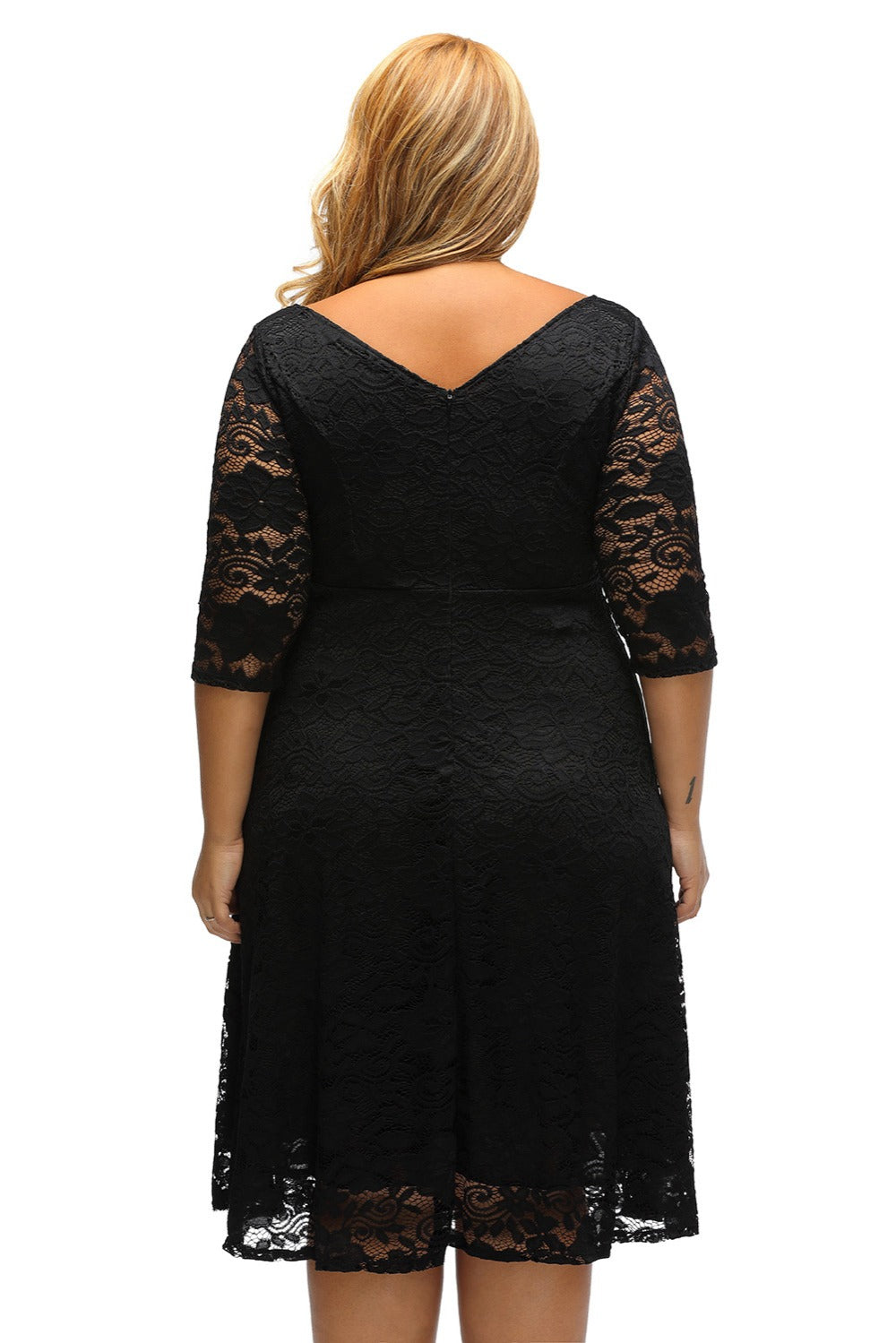 Big Size Fitted and Flare Curvy Dress