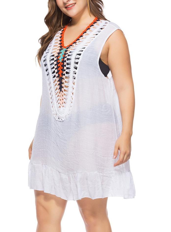 Plus size Tunic Crochet Cardigan