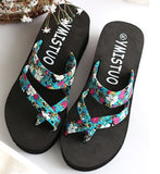 Beach Printed Floral Slippers