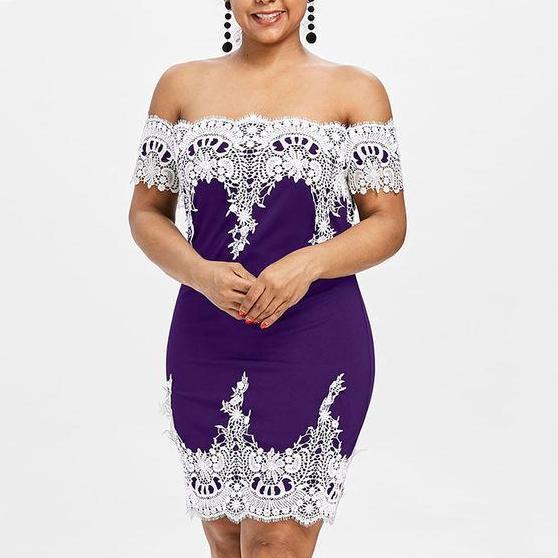 Plus Size Elegant Vestidos Mini Dress