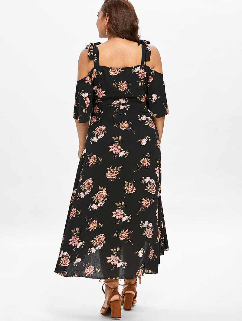 Plus Size Sexy Flowy Floral Dress