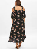 Plus Size Sexy Flowy Floral Dress