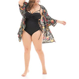 Big Size Sexy Elegant Floral Cardigan