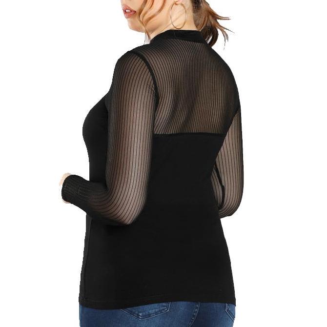 Sexy Mesh Female Blouse