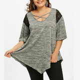 Plus Size Casual Loose Lace Blouse