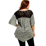 Plus Size Casual Loose Lace Blouse