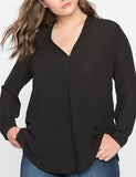 V-neck simple shirt