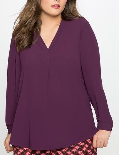 V-neck simple shirt