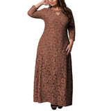 Plus Size Fashion Spring Summer Lace Dress