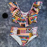 Colorful Two Piece Swimwear