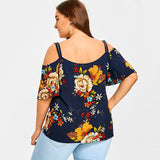 Shoulder Floral Printed Boho Blouses