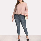 Plus Size Pink Blouse