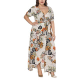 Plus Size Printed Floral Maxi Dress