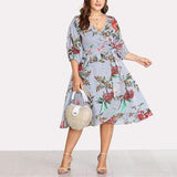 Hot Floral Print Dress