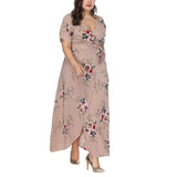 Plus Size Printed Floral Maxi Dress