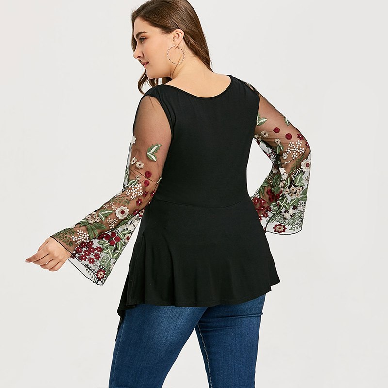 Flare Bell Sleeve Blouse