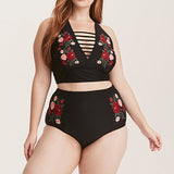 Flower Embroided Swimwear