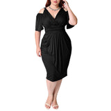 Big size Black Red Summer Beach Dress