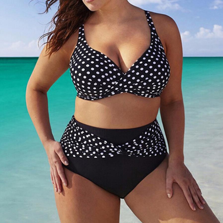 Two Piece Polka Dots Swimsuit